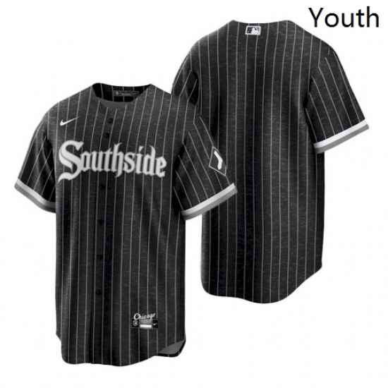 Youth Chicago White Sox Blank 2021 City Connect Black Southside Jersey